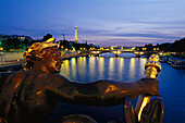 Pont Alexandre III, Seine, Paris, Frankreich