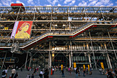 Tourists in front of the Centre Pompidou, Paris, France