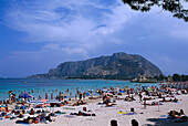 Beach, Mondello, Palermo, Sicily Italy