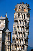 Blick auf Kathedrale und schiefen Turm, Pisa, Toskana, Italien, Europa