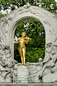Johann Strauss monument at city park, Vienna, Austria, Europe
