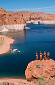 Tourists at Lake Powell, Arizona, USA