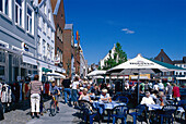 Street Cafes, Habour, Husum, Nordfriesland, Schleswig-Holstein Germany