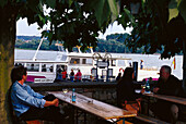 Ferry to Budenheim, Walluf Rheingau, Hesse, Germany