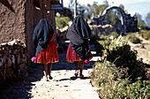 Spinnende Indios, Isla Taquile, Titikakasee Peru