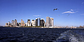 USA, New York City, Staten Island FaehreOktober 2001Skyline Manhattan ohne WTCEnglish: USA, New York City without WTC, October 2001, Staten Island ferry