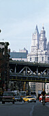 USA, New York City, East Broadway, East Broadway, Oktober 2001English:, USA, New York City without WTC, October 2001