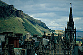 Altstadt Old Town, und, Salisbury Crags Edinburgh, Schottland