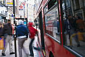 Haltestelle, Double-decker Bus London, Großbritannien
