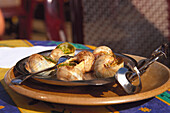 Grapevine snails served in the restaurant in Burgundy, Burgundy, France
