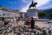 Statue King Joao I., Praca de Figueira, Baixa, Lisbon Portugal