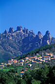 Zonza in front of Bavella, Corsica, France