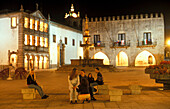 Praca da República at night, Viana do Castelo, Portugal