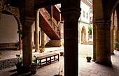 View at the atrium of the archiepiscopal palace, Nicosia, Cyprus