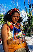 Lady, Traditional dress, Tikopia, Temotu Province Solomon Islands, South Pacific
