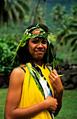Dancing Girl, Hatiheu, Nuku Hiva, Marquesas French Polynesia, South Pacific