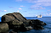 Bay, Ship, Ua Pou, Marquesas French Polynesia, South Pacific