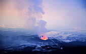 Volcano eruption, Caldera, Nyamuragira volcano, active volcano, Goma, Congo, Africa