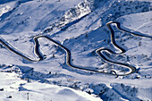 Ski slope, Passo Pordoi South Tyrol, Italy