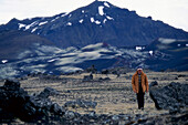 Wanderer in Landmannalaugar, Island