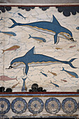 Dolphin frescos, Knossos, Crete, Greece