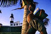 Peanut vendor at Farol lighthouse, Salvador da Bahia, Brazil South America