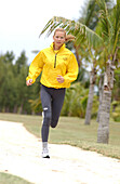 Eine Junge Frau beim Joggen, Laufen, Sport, Mauritius