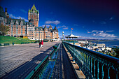 Terrace Dufferin, Chateau Frontenac, Quebec City, Quebec, Canada, North America, America