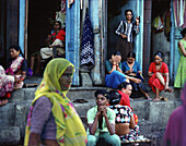 Prostitutes on Falkland Road, Mumbai, Maharashtra India, asia
