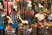 Traditional figures, christmas market on Marienplatz, Munich, Bavaria, Germany
