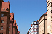 Straßenzug im Stadteil Connewitz, Leipzig, Sachsen, Deutschland