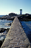 Leuchtturm am Pointe de Trevignon, Bretagne, Frankreich