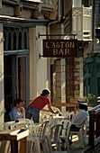 Sidewalk café, Vitre, Brittany, France, Europe