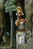 Temple dancer, Ta Prom temple, Angkor, Siem Raep, Cambodia