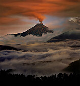 Tungurahua volcano eruption, Ecuador, South America