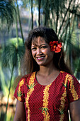 Hawaiian Woman, Hana, Maui, Hawaii, USA