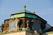 Detail of the Austrian National Library's roof, Square Josefsplatz, Alte Hofburg, Vienna, Austria