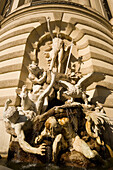 Fontain statue Die Macht zu Lande imperial land power, at Alte Hofburg, Michaelerplatz, Vieanna, Austria