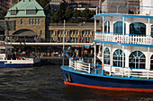 Paddlesteamer , Paddlesteamer at harbour Hamburg, Germany