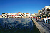 Promenade, Venezianischer Hafen, Chania, Kreta, Griechenland