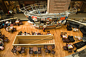 Cafe inside the West End City Center, High angle view to a cafe inside the West End City Center, Pest, Budapest, Hungary