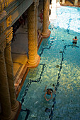 Woman swimming in the Gellert Bath, Buda, Budapest, Hungary