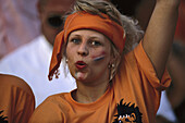 Weiblicher Fußballfan aus Holland