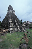 Jaguar Temple, Tikal, El Peten, Guatemala
