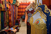Clothes at store, Souks of Marrakech, Morocco