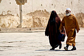 Man and woman on Place el Hedim, Meknes, Morocco