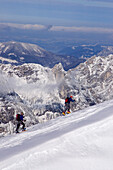 Two ski tourists ascending, Gamsfeld, Austria