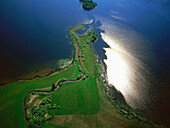 Aerial view of Staffelsee, Upper Bavaria, Germany