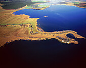 Aerial view of Staffelsee, Upper Bavaria, Germany