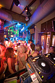 People dancing in a club, Kos-Town, Kos, Greece